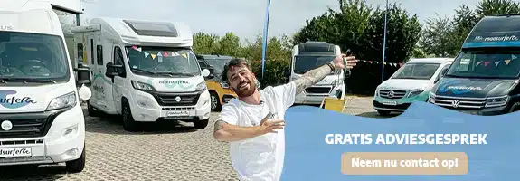 Motorhome and campervan sales promo for roadsurfer NL