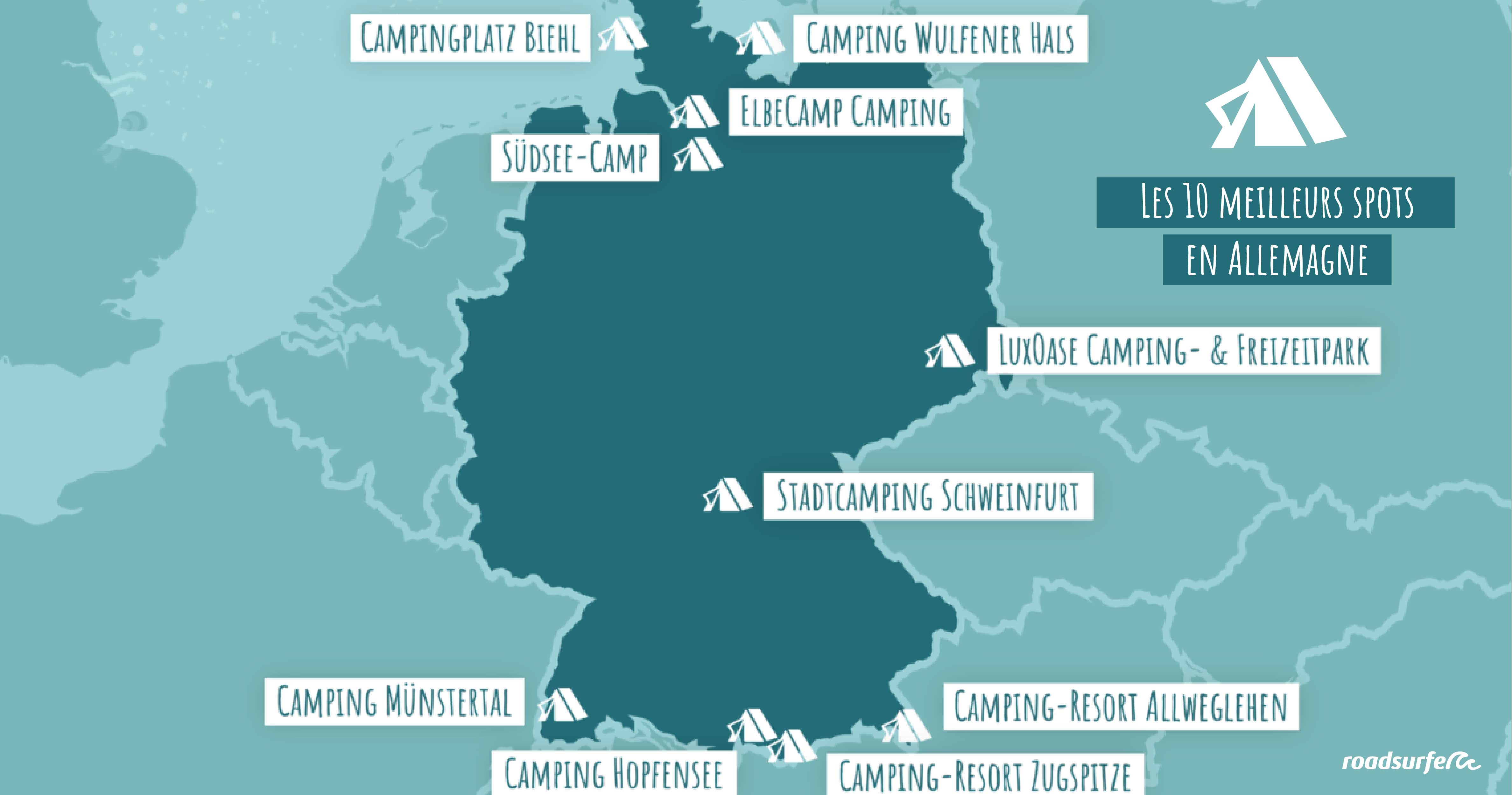 De 10 mooiste campings van Duitsland