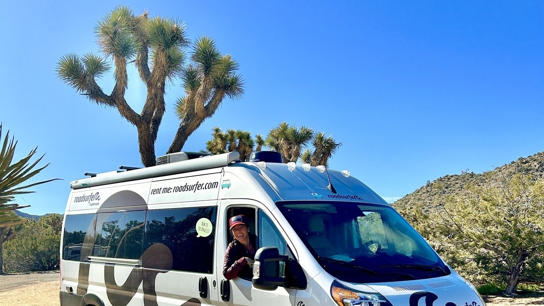 RV parked in Joshua Tree National Park
