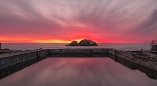 Sutro Baths at Sunset, San Francisco