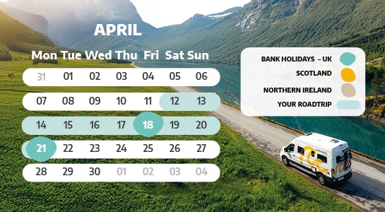 April Bank Holiday Calendar 2025 UK