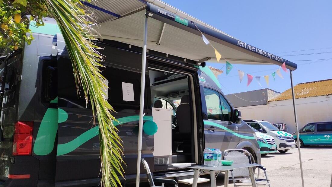 Camper exposed during the roadsurfer open door days in Malaga
