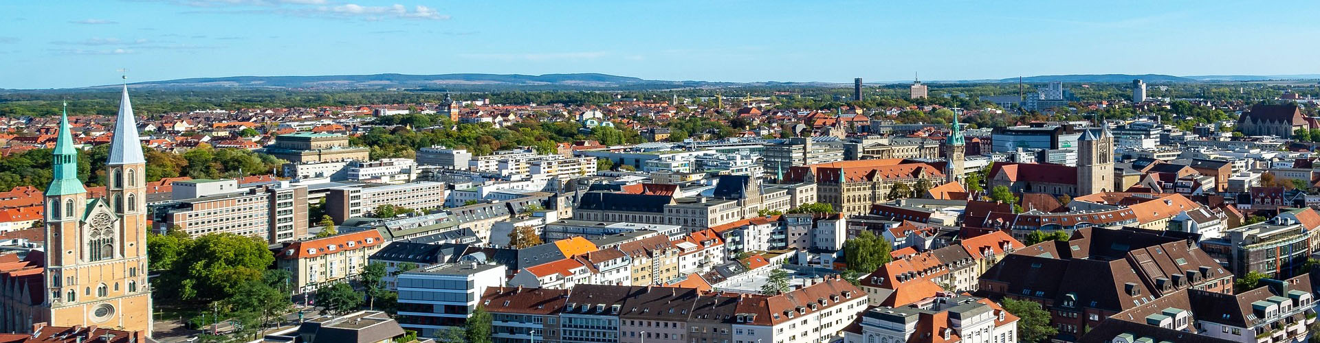 City of Braunschweig and it's panorama photographed from above.