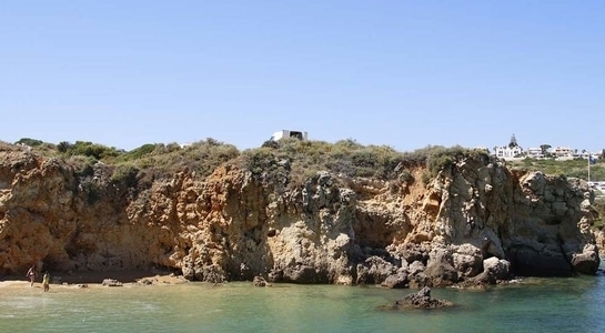 Cliff at a beach in Portugal