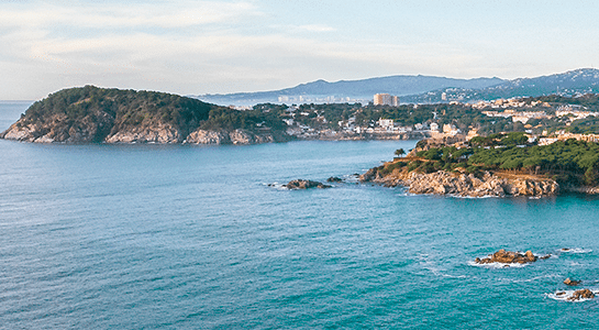 Coastal view over the Costa Brava in Catalonia, Spain