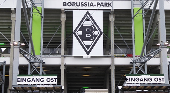 Eastern entrance of the Borussia Mönchengladbach football stadium.