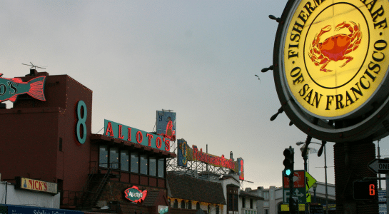 Fisherman’s Wharf Sign and Alioto’s Restaurant, San Francisco
