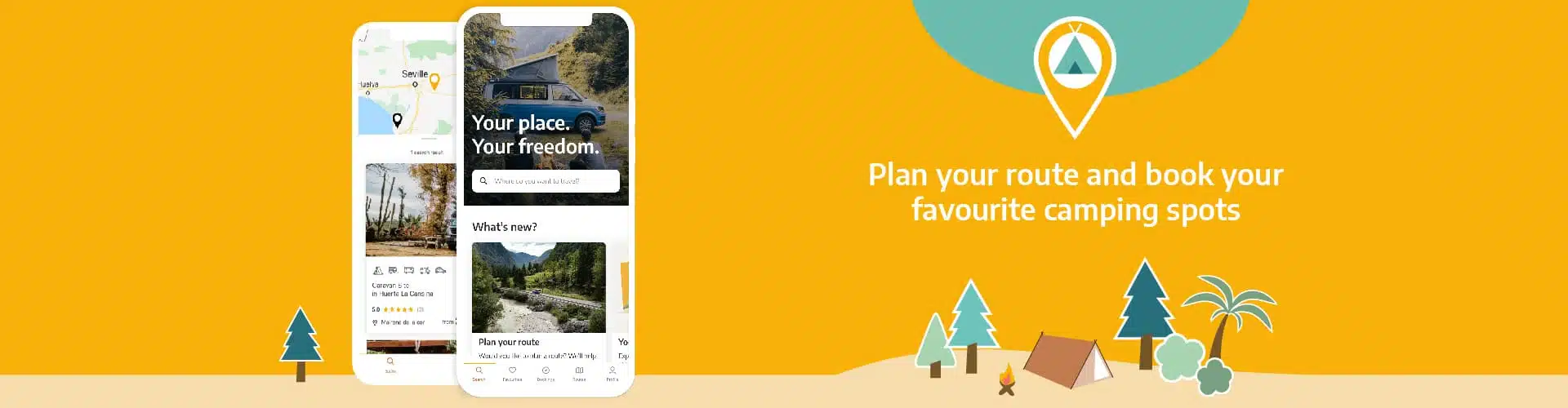 Plan your route and book your favourite camping spots