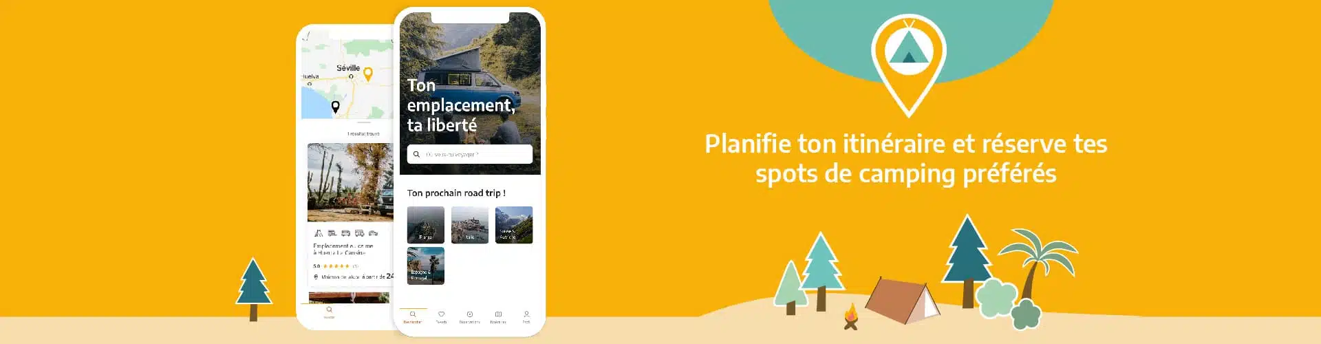 Planifie ton itinéraire et réserve tes spots de camping préférés