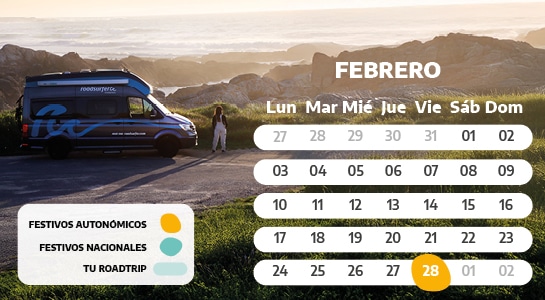 Spanish holiday calendar of February 2025