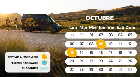 Spanish holiday calendar of October 2025