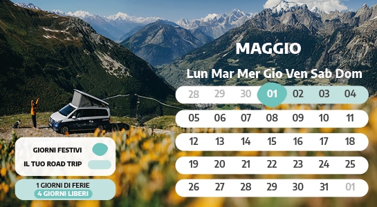 Calendario ponti Italia maggio