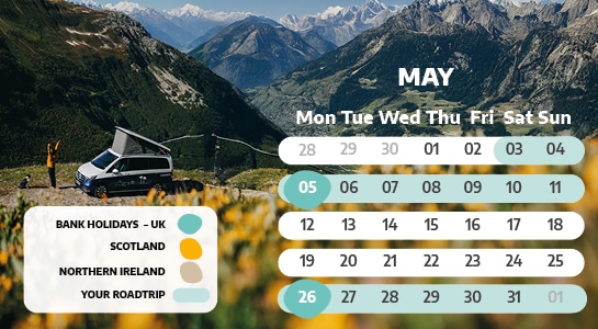 May Bank Holiday Calendar 2025 UK