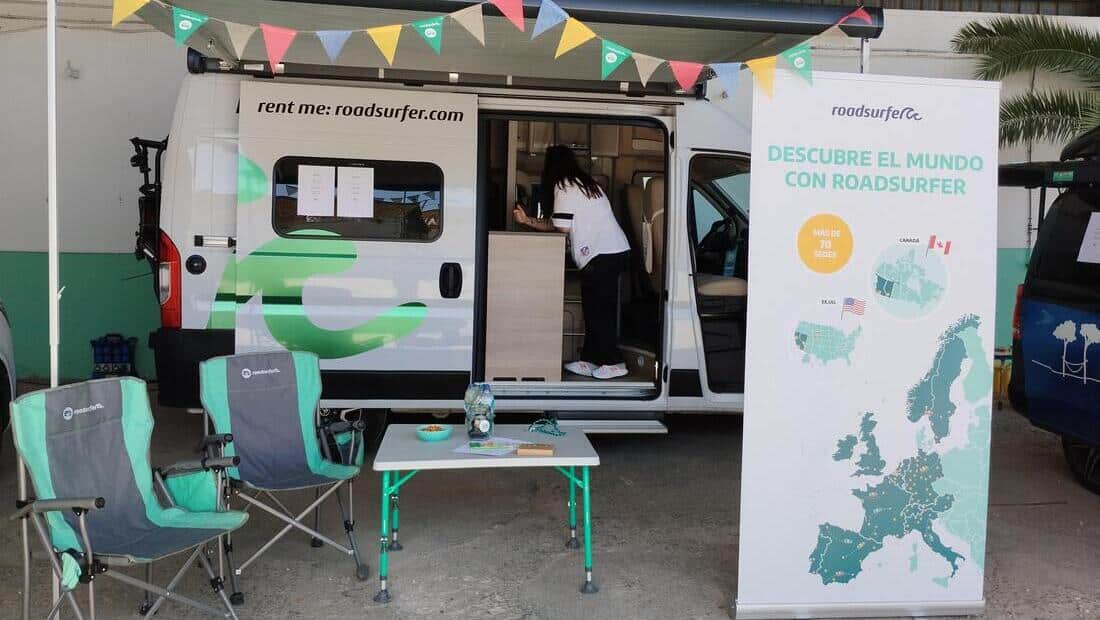 Camper exposed during the roadsurfer open door days in Malaga