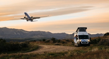 Plane Taking Off Near Rv Rental