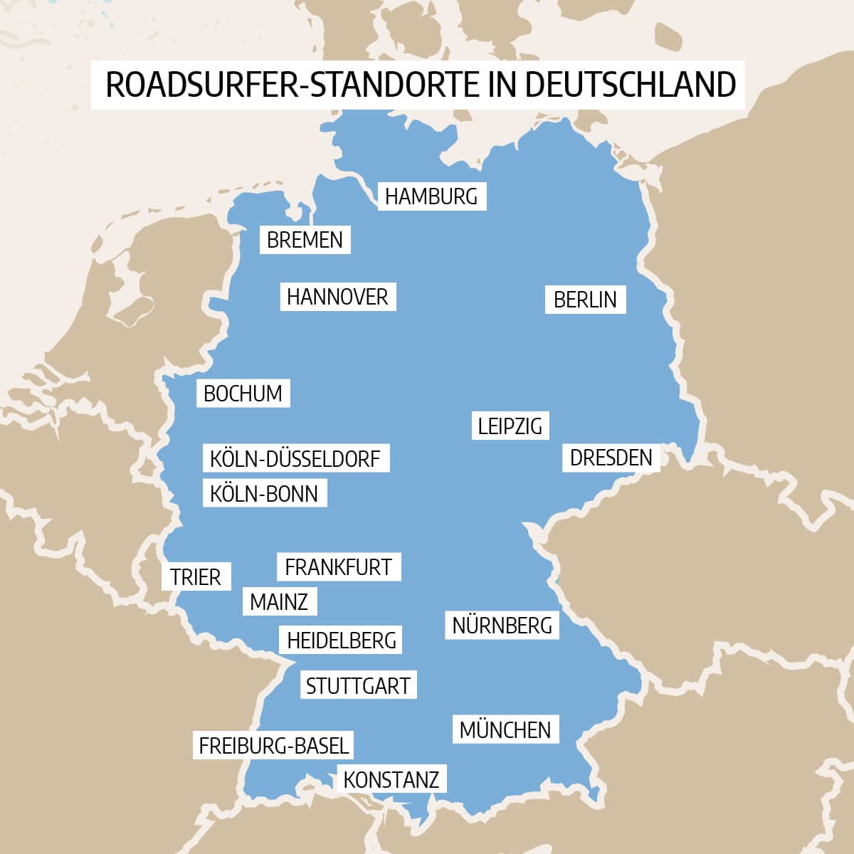 Roadsurfer Standorte in Deutschland für Camper und Wohnmobile kaufen
