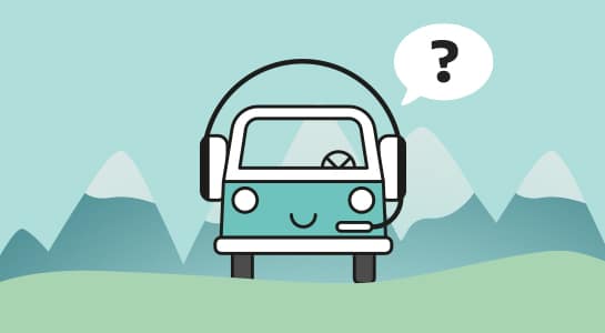 The roadsurfer helpcenter bulli is ready to give you answers to your questions about campervan rentals