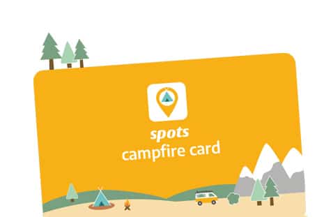 roadsurfer spots campfire card for campsite bookings