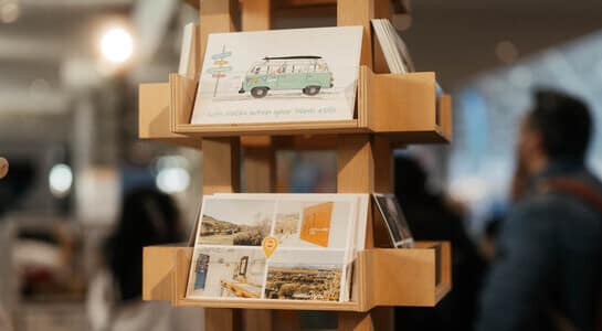 roadsurfer spots postcards.