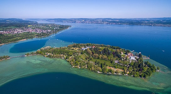 Panoramic View of an Island in Lake Constance