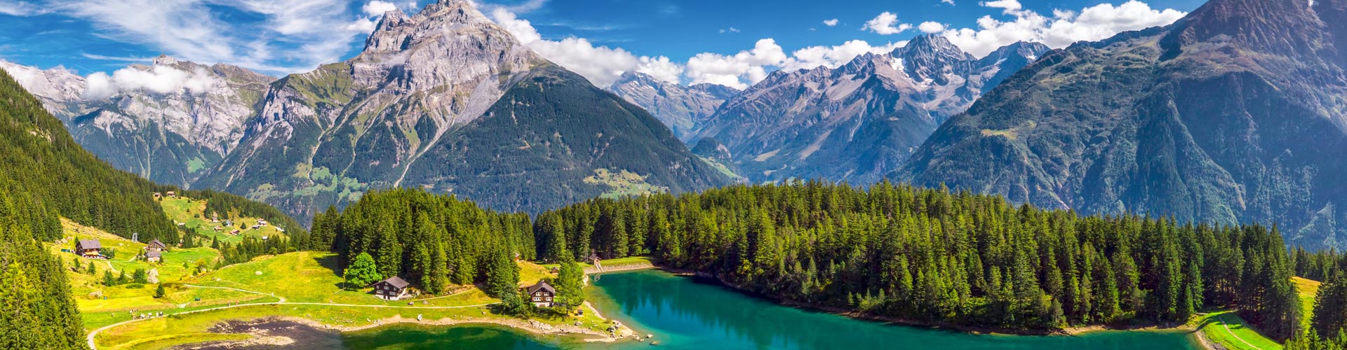 Panorama View of Swiss Mountains