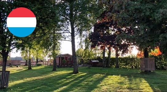 quiet garden in Luxembourg ideal for camping in the great outdoors