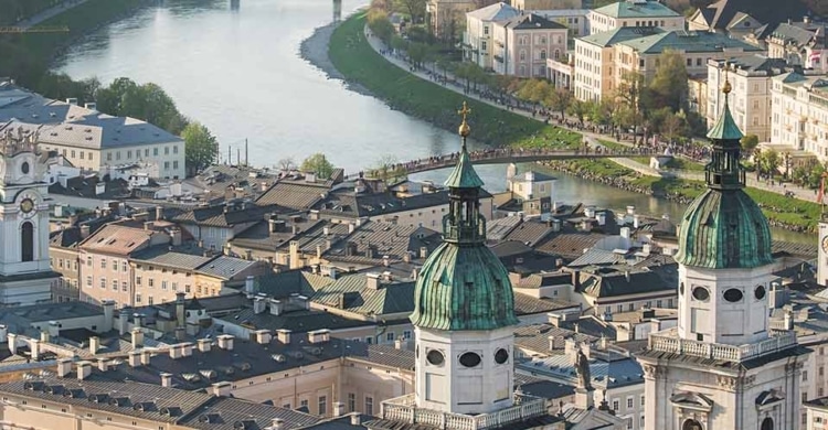 view over salzburg austria