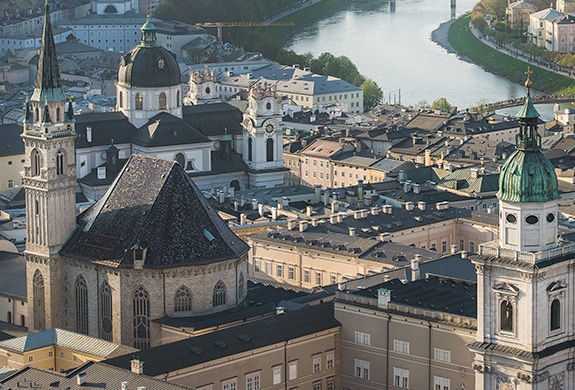 view over salzburg austria